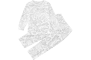 Funny DIY Hand Painted Coloring Outfits for Kids Color Your Own Clothes Set 𝗖artoon Shirts Pants 2 Piece Cute Clothing