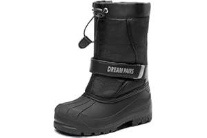 DREAM PAIRS Boys & Girls Mid Calf Water-Resistant Winter Snow Boots for Toddler/Little/Big Kid