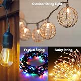 AFFAVON 100Pack Outdoor Light Hooks with Adhesive Strips Waterproof UV view 7