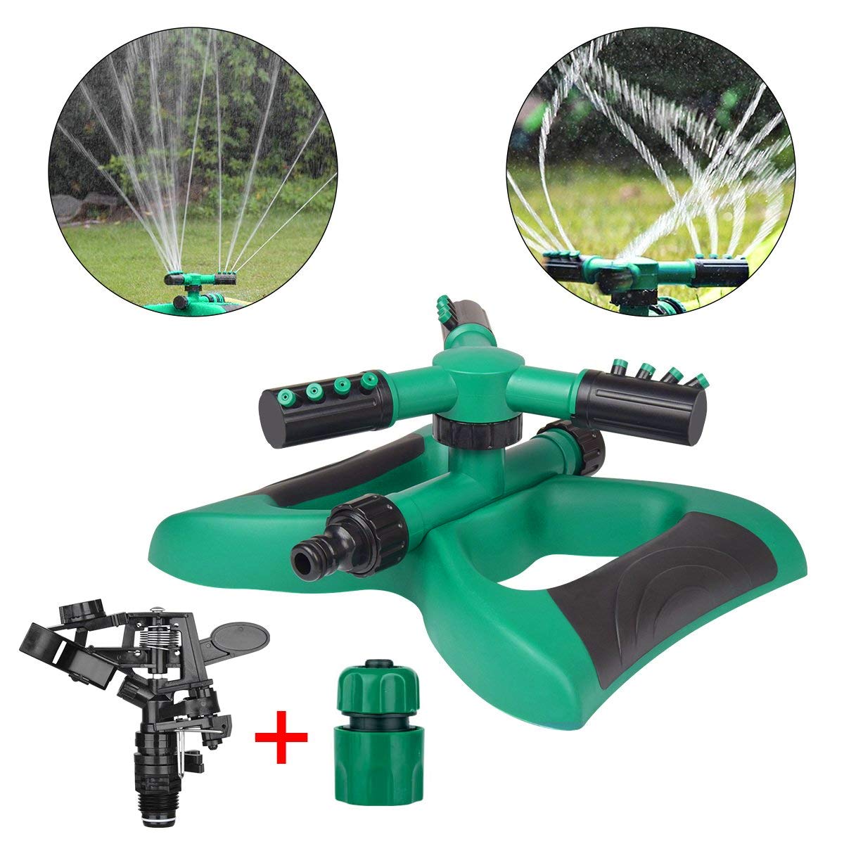 Best Automatic 360 Rotating Adjustable Garden Water Sprinkler, With 3 Arms Sprayer