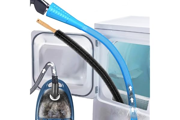 Sealegend 2 Pieces Dryer Vent Cleaning Kit, Flexible Lint Vacuum Hose Attachment and Lint Brush Lint Remover Power Washer, Bl