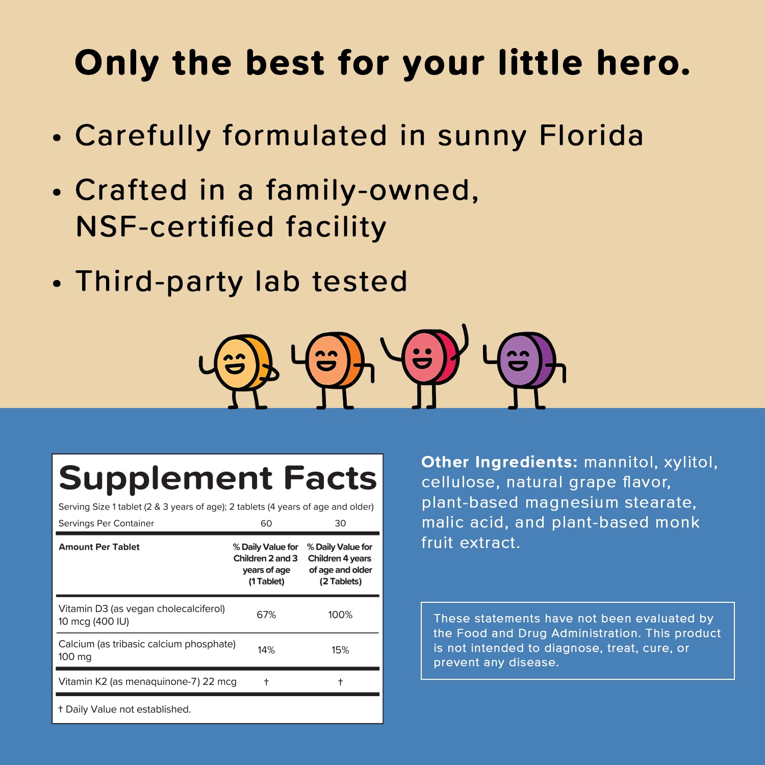 Renzo's Vitamins Kid Essential Bundle - Probiotic, Vitamin C with Elderberry & Zinc for Immune Support, Picky Eater Kids Multivitamin, and Hercules Calcium