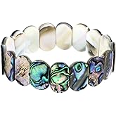 Falari Green Abalone Shell Stretch Bracelet