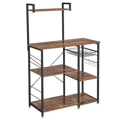 VASAGLE ALINRU Baker's Rack Microwave Stand with Storage Shelf