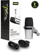 Shure MV7 USB/XLR Podcast Microphone Silver with Headphone Output view 3