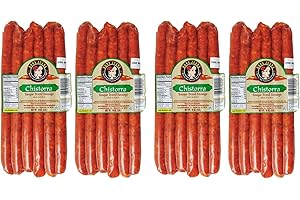 GENERIC 4 Pack of Spanish Chistorra Sausage - Chistorra Española Doña Juana, Authentic Spanish Sausage, 100% Pork, Ready-to-Cook, Rich Flavor, Traditional Recipe,16 oz (2 Pack, 2, Count)