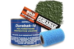 Durabak-18 Textured Truck Bed Liner Quart KIT - Roll On Coating | DIY Custom Coat for Bedliner and Undercoating, Auto Body, Automotive Rust Proofing, Boat Repair (Quart, Military Olive)