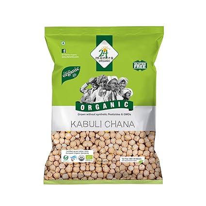24 Mantra Organic Kabuli Chana (White Chick Peas),500g
