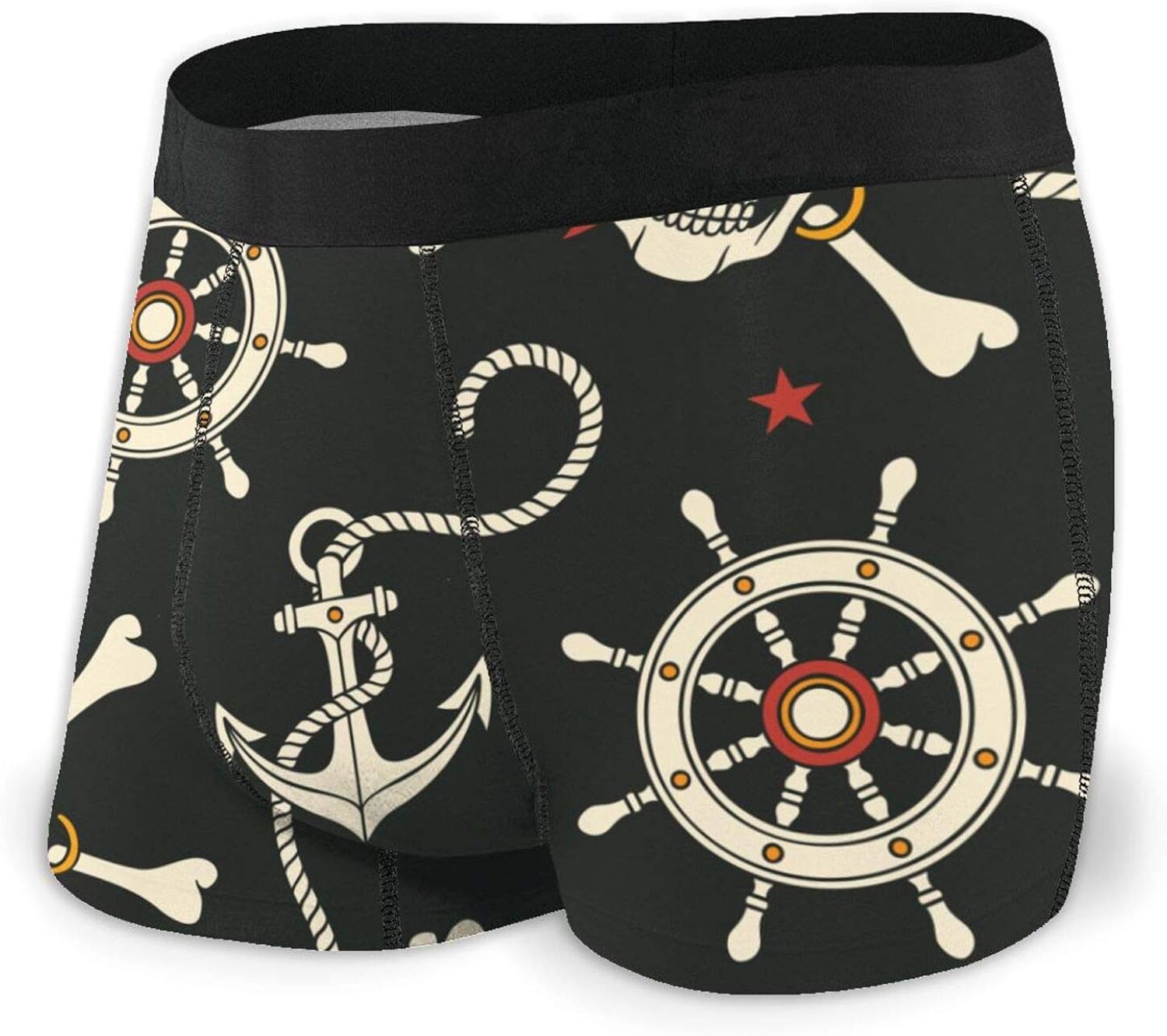 Y Y Y Pirate Skull Men's Underwear Breathable Stretch Boxer Briefs