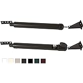 Touch 'n Hold Smooth Dual Door Closer System (Bronze) &ndash; Heavy-Duty - Touch-Button Hold Open Feature &amp; Smooth Closing Motion - Storm &amp; Security Door (Medium/Heavy Weight). New Door/Replace Old Unit