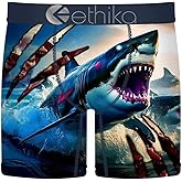Ethika Men’s Mid Boxer Brief, 4-Way Stretch Performance Underwear - Jaw Dropped