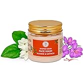 AATMANA Face Wash Jasmine & Saffron | Hydrating Face Wash for Sensitive Skin, Removes Makeup & Gently Cleanses Without Over Drying -100 Grams