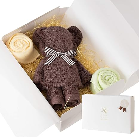 Amazon Co Jp ブルーム 今治タオル タオルベア タオルギフト ベア お花 かわいい タオル ギフト プレゼント 日本製 ブラウン ホーム キッチン