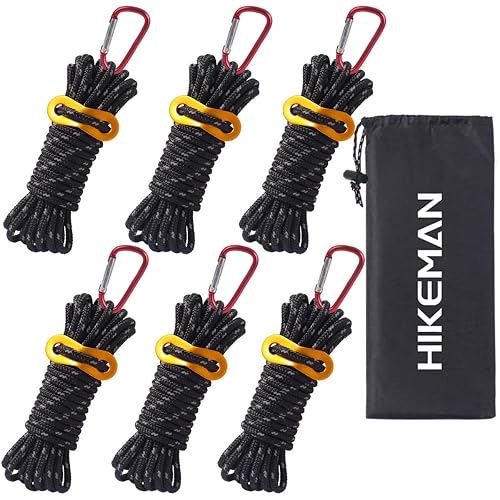 Tent Guy Ropes Camping Lights For Tents 6pcs Reflective - 5 Tent Guy ...
