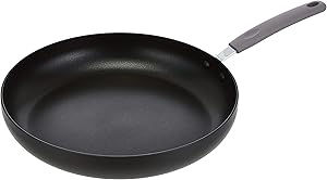 AmazonBasics Hard Anodized Non-Stick 12.5-Inch Skillet, Grey