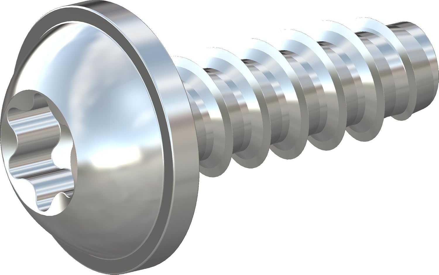 Screwerk Screw for plastics, 100 pc, Washer head with 6lobe drive (TX