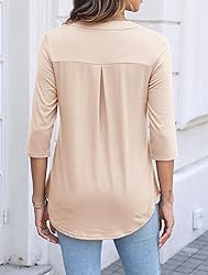 Halife 3/4 Length Sleeve Womens Tops Dressy Work
