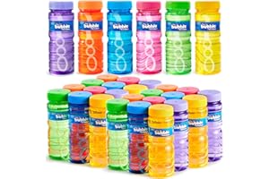JOYIN Bubble Bottles 6/12/24/36PCS (4oz Solution), Bubbles Wand Bulk for Party Favors for Kids, Toddler Summer Outside Toys Gift for Kids (12)