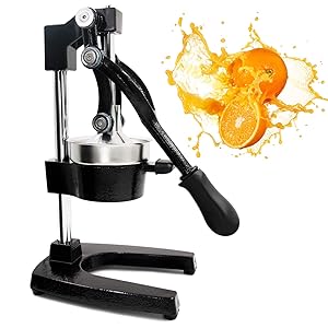 Egofine Commercial Grade Citrus Juicer Hand Press Manual Fruit Juicer Juice Squeezer Citrus Orange Lemon Pomegranate, Black