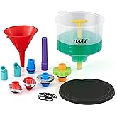 Orion Motor Tech No Spill Coolant Funnel Kit, 17 Piece Coolant Bleeder Kit with Adapters & Caps, Radiator Funnel Set for Easy