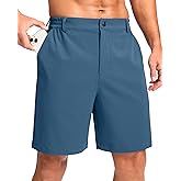 Pudolla Men's Casual Shorts 7"/9"/5" Lightweight Golf Shorts with 3 Pockets Stretch Quick Dry Comfy Work Shorts