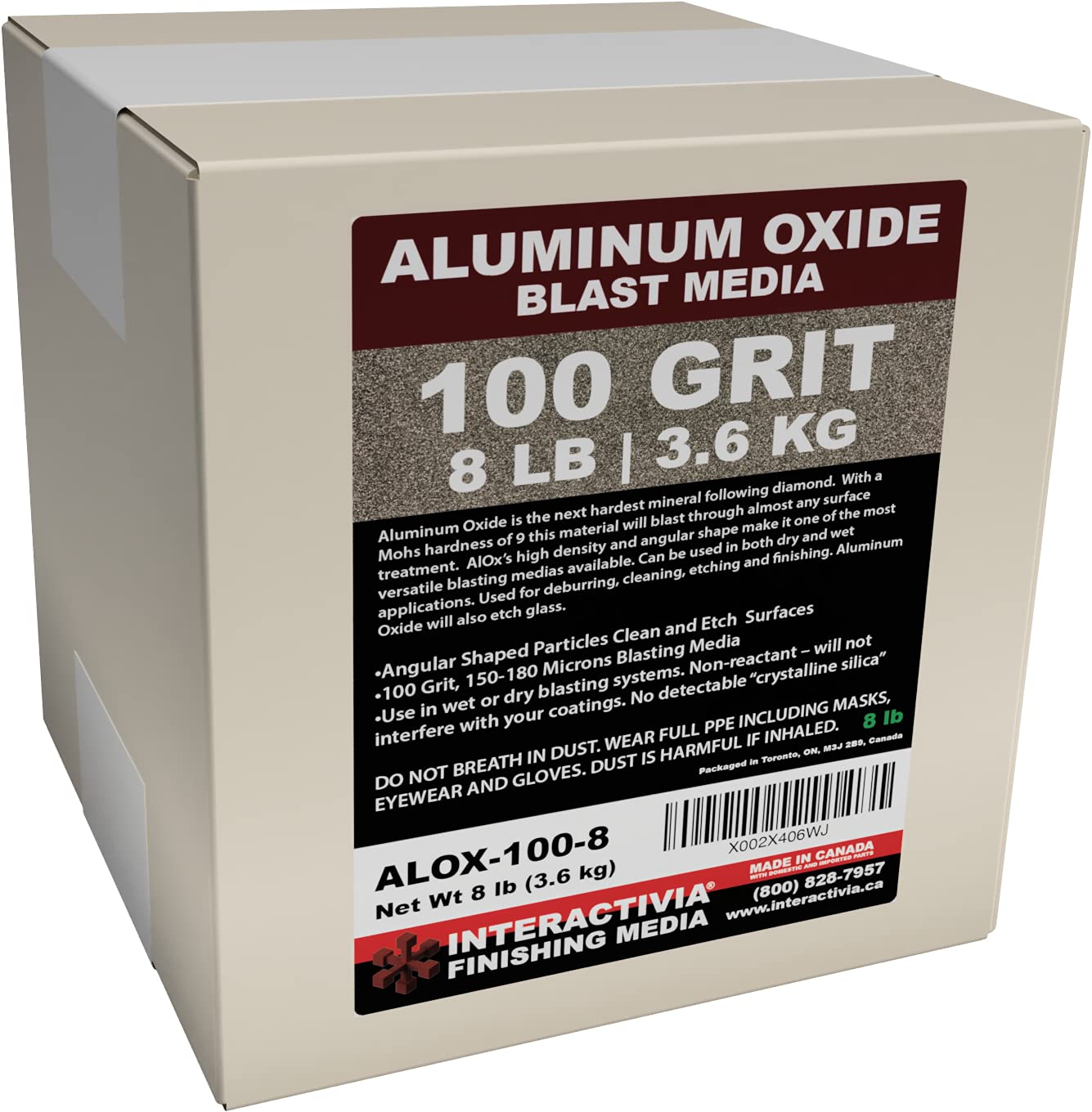 Photo 1 of #100 Aluminum Oxide - 8 LBS - Medium Sand Blasting Abrasive Media for Blasting Cabinet and Blasting Guns