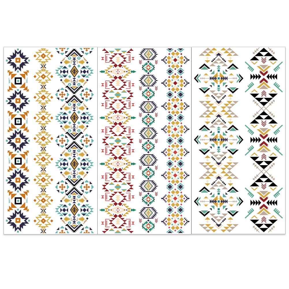OLYCRAFT 3pcs/Set Western Pattern Rub on Transfers for Furniture and Crafts 15x30cm Tribal Decor Transfer Stickers Floral Rub on Decals for Wood Furniture Scrapbooking Home Decorations