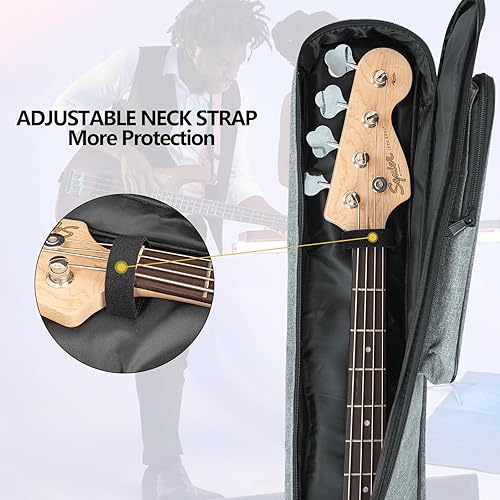 MUZNOTE Bass Guitar Bag Gig Bag Backpack Electric Bass Guitar Case