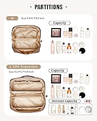 EACHY Travel Makeup Bag, Large Capacity Cosmetic