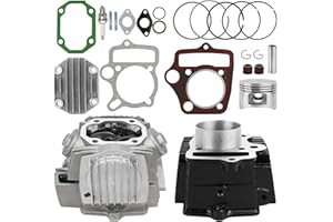 FLYPIG 52.4mm Cylinder Head with Cylinder Piston Rebuild Kit for 110CC 4 Stroke Chinese Roketa Coolster ATV Pit Quad Dirt Bike Go Kart