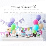 YAAVAAW 2Pc White Disposable Tablecloths 137x274 cm Plastic Dinner Covers view 4