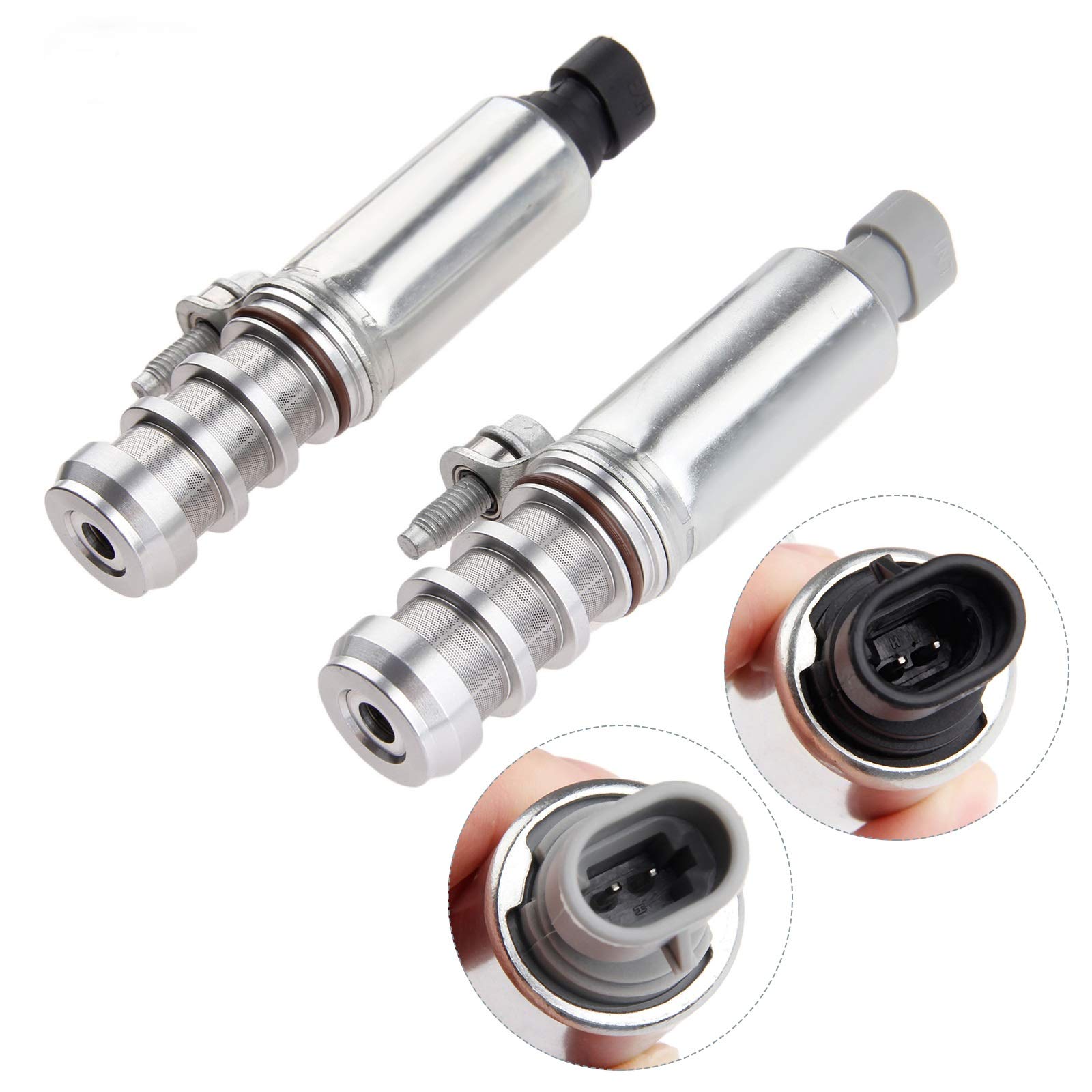 12655421,12655420 Intake & Exhaust Camshaft Position Actuator (VVT) Solenoid Valve Kit, Replacement for Chevy Cobalt, HHR, Malibu, Equinox, GMC Terrain, Pontiac G6, 2.0, 2.2, 2.4L
