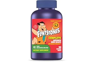 FLINTSTONES VITAMINS Flintstones Chewable Kids Vitamins, Complete Multivitamin for Kids and Toddlers with Iron, Calcium, Vitamin C, Vitamin D & More, 180ct