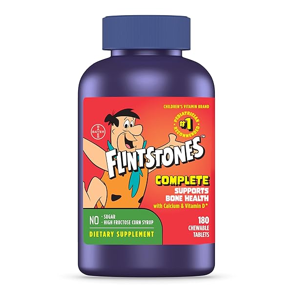 FLINTSTONES VITAMINS CHEWABLE KIDS VITAMINS, COMPLETE MULTIVITAMIN FOR...