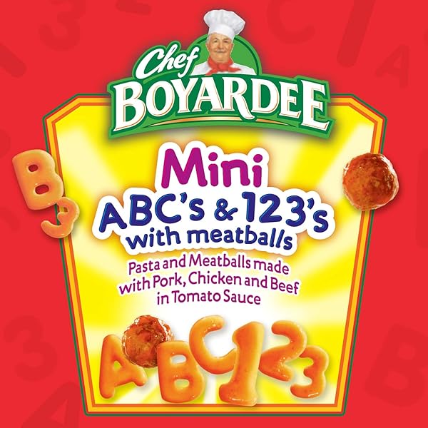 CHEF BOYARDEE MINI-BITES ABC’S & 123’S WITH MEATBALLS, 15 OZ, 1 COUNT