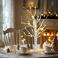 PABIPABI Lighted Birch Tree, 22'' Christmas Tree