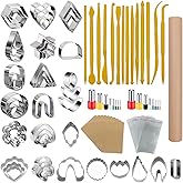 AIFUDA 100 Pcs Polymer Clay Cutters Set, 49 Shapes Clay Earring Cutters with 51 Earrings Accessories for Polymer Clay Earrings Jewelry Making