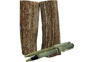 DEER VALLEY DOG CHEWS DEER ANTLERS Texas Deer Antler Pen Blanks (2-PACK) Pen Blanks for Woodturning - Easy to Drill & Pro Quality for use on Lathes