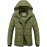 WULFUL Women's Winter Coats Lightweight Warm Thicken Puffer Jacket Waterproof Quilted Winter Jackets with Removable Hood