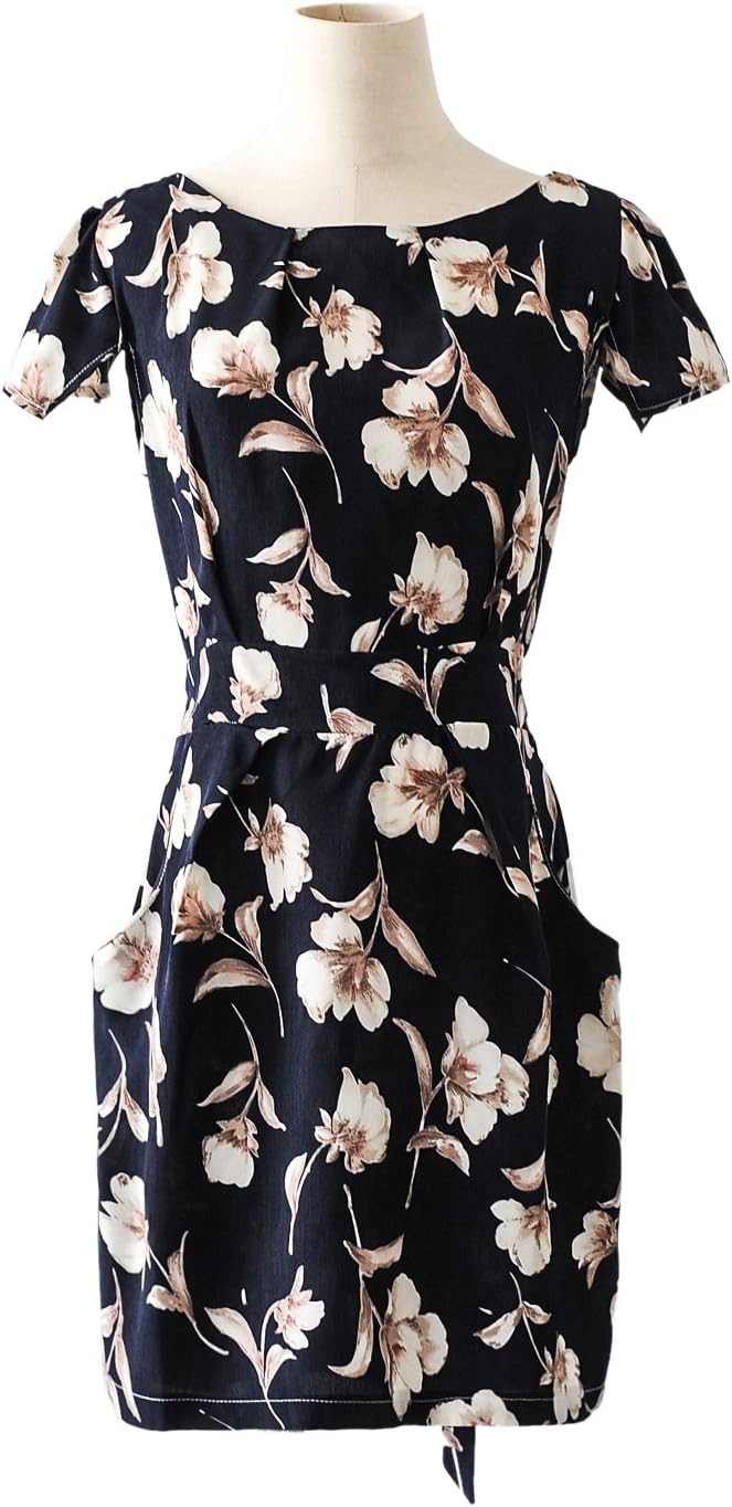 FCLM Women's Short Sleeve Slim Casual Party Dresses Plus Size Belt Above Knee ED46 (Medium, baihe)