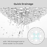 XIYUNTE Shower Mat Non Slip Anti Mould 53x53cm Clear view 5
