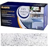 GLAINTE Granite Countertop Paint Kit - White Diamond Counter Top Refinishing Kit for Kitchen Bathroom