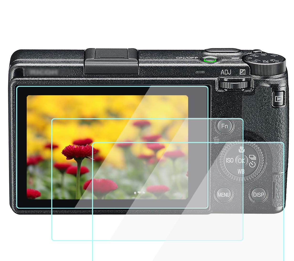 YRTIYO Screen Protector Compatible for Ricoh GR III /GR3 Digital Camera(3 Pack), KOMET Tempered Glass 9H Hardness 0.33mm Thickness Anti-Bubble Anti-Scrach
