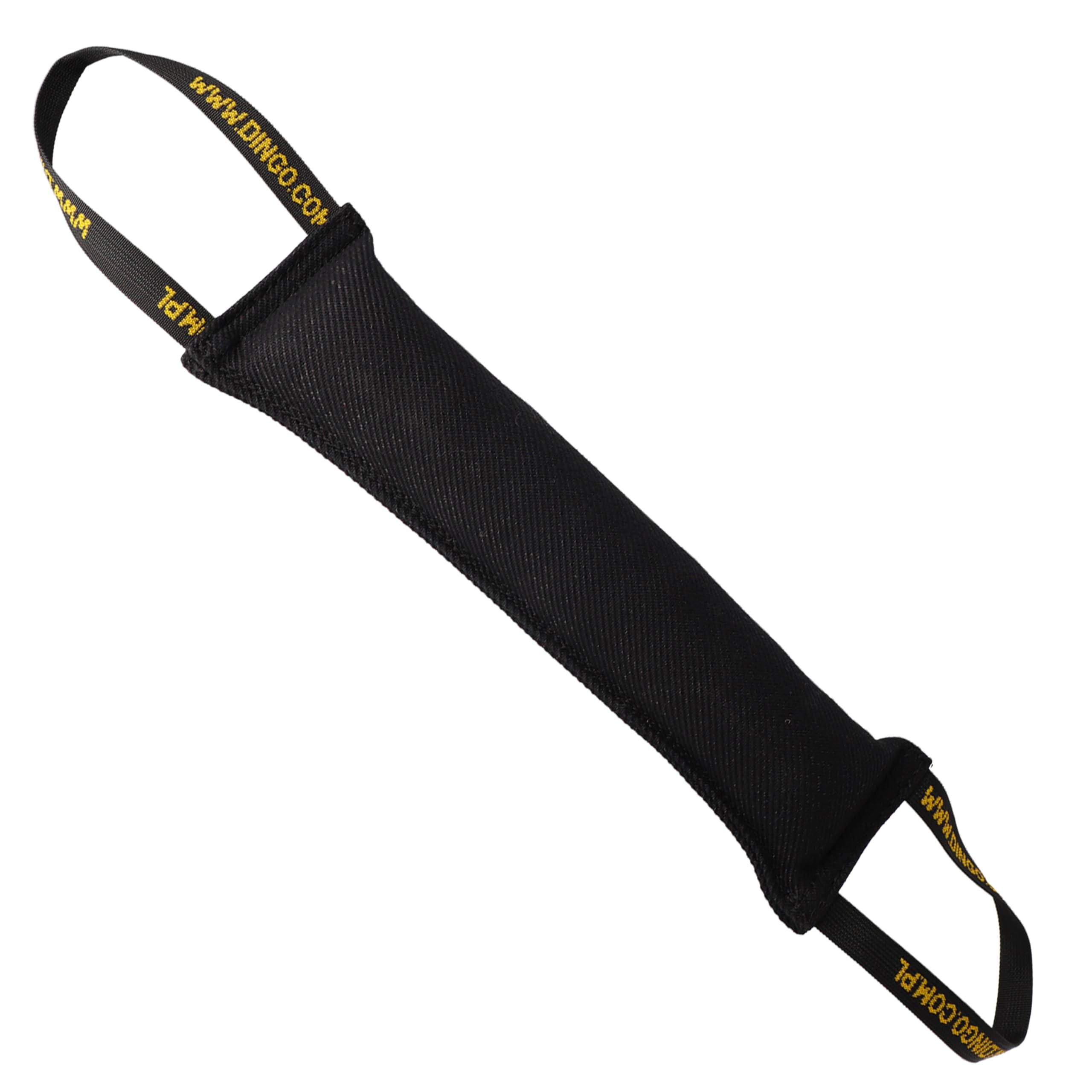 Dingo Waldemar Rutkowski Nylon and Cotton Tug Toy for Dogs – Double-Stitched, 2 Strong Handles, Heavy-Duty Bite Tug for Training and Play – Handmade in Poland, 50 x 8 cm, Black (10544)