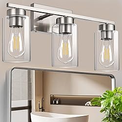 A1A9 3-Light Bathroom Vanity Light, Modern Brushed
