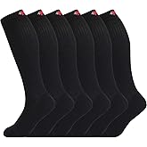 +MD Cotton Compression Socks for Women and Men 4/6 Pairs 15-20 mmHg Knee High Socks for Sports Travel Nurse Edema