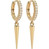 VACRONA Gold Heart Hoop Earrings Huggie Earrings for Women 14k Gold Plated Small Hoops Earrings