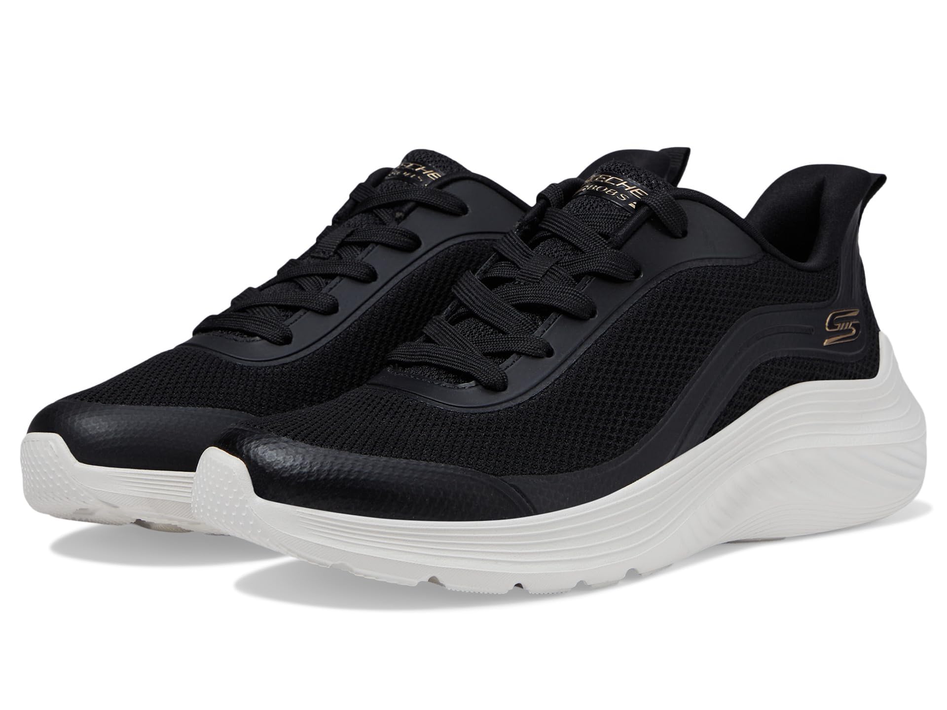 Skechers BOBS Women’s,BOBS Squad Waves-Still Wading,BLK,11 M US