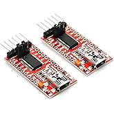 Gikfun FT232RL 3.3V 5V FTDI USB to TTL Serial Adapter Module for Arduino Mini Port (Pack of 2pcs) AE1186x2