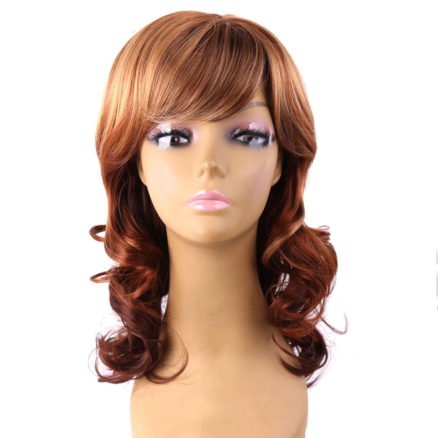 Amazon Com Medium Length Synthetic Hair Body Wave Wigs With